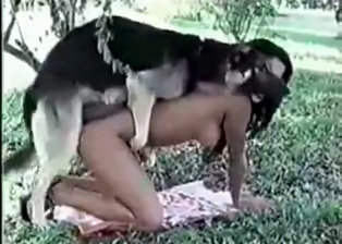 Beast in the awesome outdoor bestiality