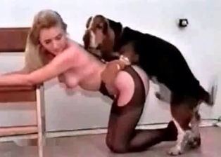 Desirable loose woman gets in a hardcore zoo XXX porn