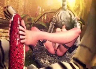 Hardcore 3D zoo sex with a busty hooker