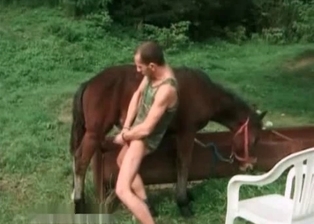 Stallion likes perverted bestiality sex
