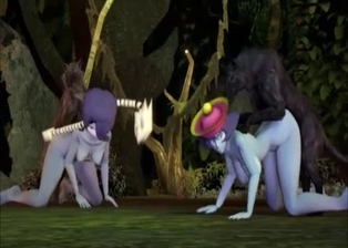 3D hound impaled a passionate zoophile