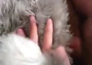 Husky's hot vag is played with in a kinky vid