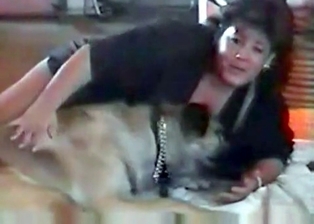 Gorgeous bestial prostitute gets humped by nasty puppy